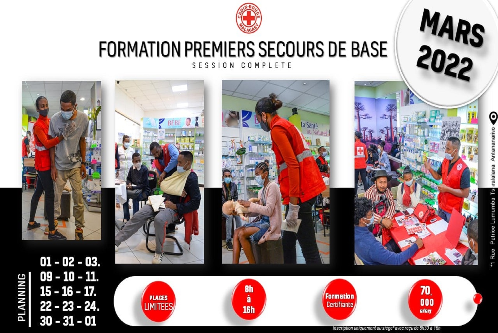 Formation pour mois de Mars 2022